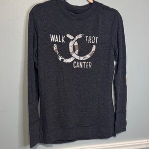 Walk Trot Canter Women's Black Long Sleeve‎ Top